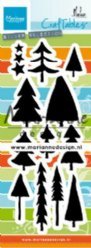 Marianne Design mallen CR1483 Trees by Marleen