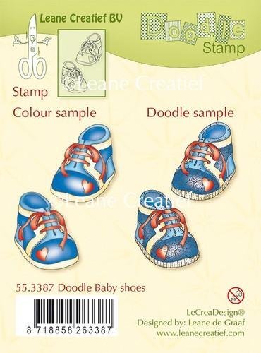Leane Creatief stempel 55.3387 Doodle Baby Shoes