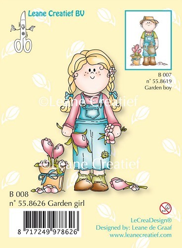Leane Creatief stempel 55.8626 Bambini Garden Girl
