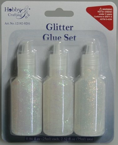Glitter lijm set 1 Wit 3 x 25 ml
