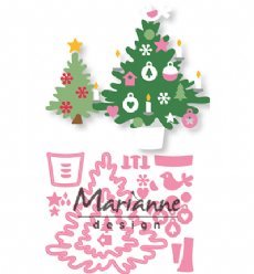 Marianne Design mallen COL1459 Christmas Trees