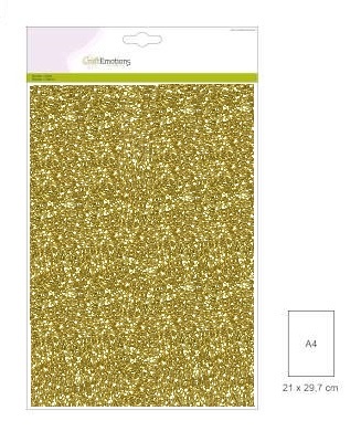 CraftEmotions glitterpapier 0155 Goud