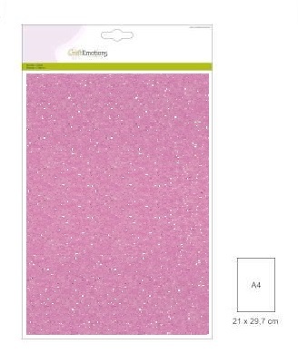 CraftEmotions glitterpapier 0140 Roze