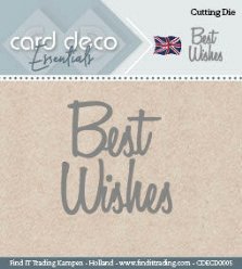 Card Deco mallen CDECD0005 Best Wishes