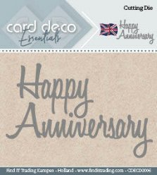 Card Deco mallen CDECD0006 Happy Anniversary
