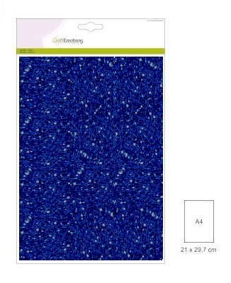 CraftEmotions glitterpapier 0120 blauw