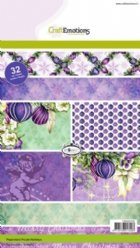 CraftEmotions Paper Bloc 0105 Purple Holiday Kerst