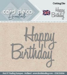Card Deco mallen CDECD0004 Happy Birthday