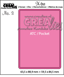 Crealies mallen CLXTRA03 ATC/Pocket kaart