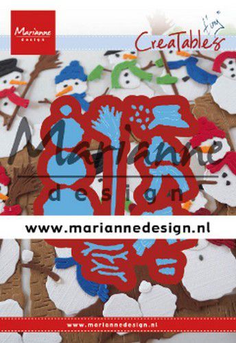 Marianne Design mallen LR0631 Frosty Snowmen