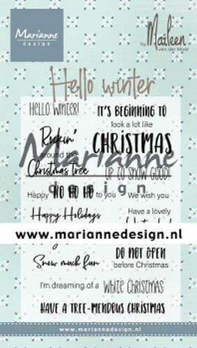 Marianne Design stempels CS1037 Hello Winter