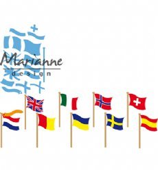Marianne Design mallen LR0603 Flags