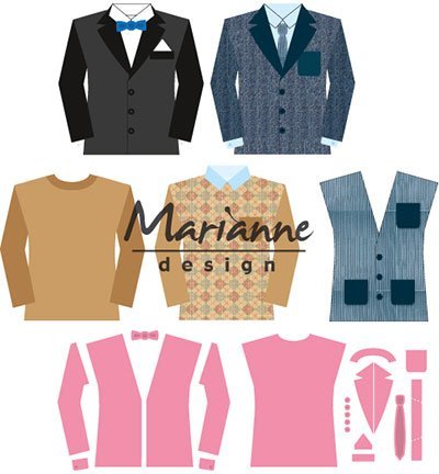 Marianne Design mallen COL1434 Men's Wardrobe