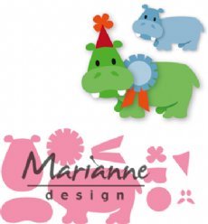 Marianne Design mallen COL1450 Happy Hippo