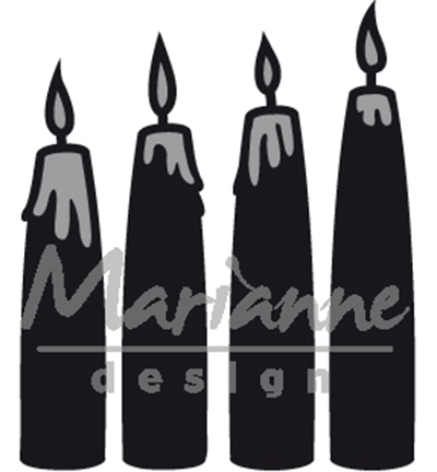 Marianne Design mallen CR1425 Advent Candles
