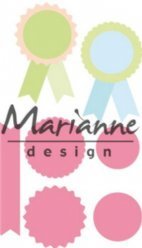 Marianne Design mallen COL1444 Rosettes en Labels