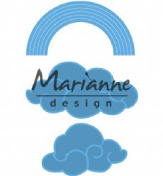 Marianne Design mallen LR0531 Rainbow Clouds