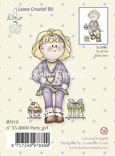 Leane Creatief stempel 55.8800 Bambini Party Gril