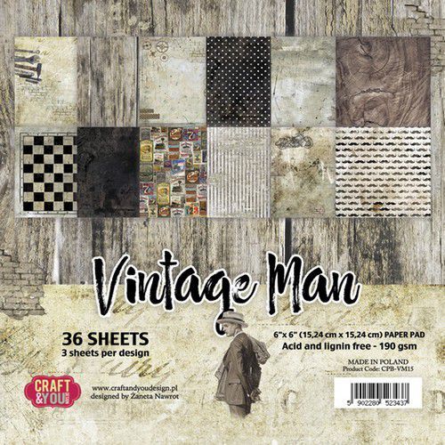 Craft&You Paperpad CPB-VM15 Vintage Man