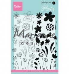 Marianne Design mallen en stempels KJ1722 Floral Bloemen