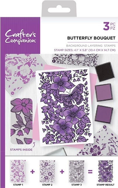 Crafters Companion stempels BKBUT Butterflies Bouq