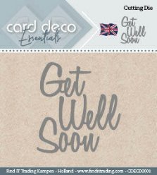 Card Deco mallen CDECD0001 Get Well Soon