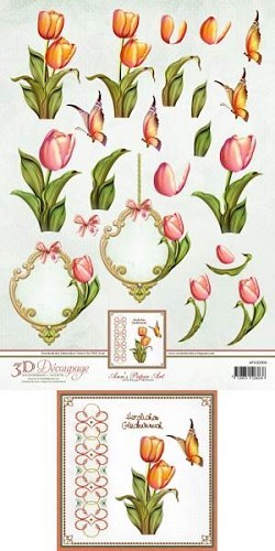 3d knipvel Ann Paper APA3D006 Tulpen nostalgis