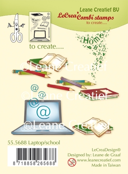 Leane Creatief stempels Laptop | School