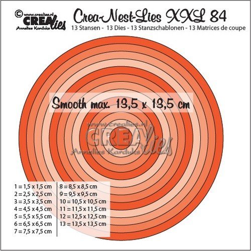 Crealies mallen CLNestXXL84 Cirkels