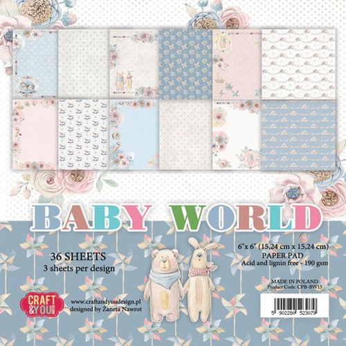 Craft&You Paperpad CPB-BW15 Baby World