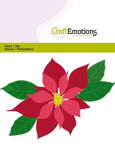CraftEmotions mallen 0432 Kerstster Poinsettia