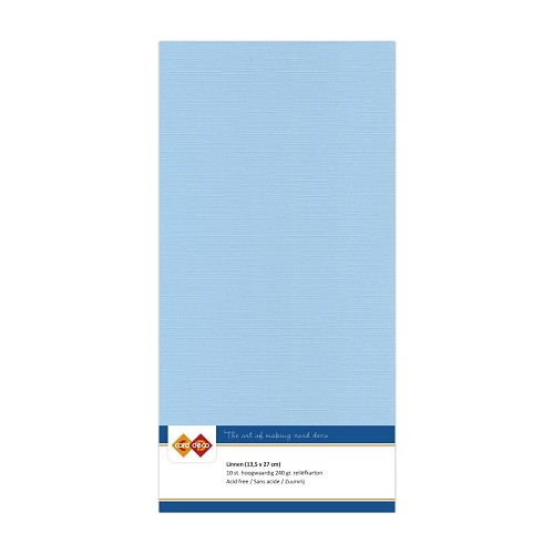 Linnenkarton - Vierkant - Zacht blauw
