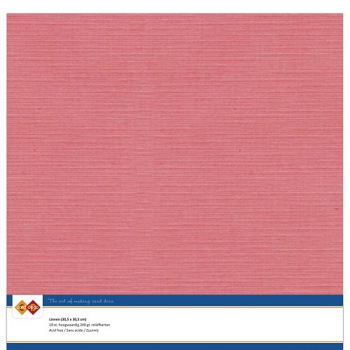Linnenkarton - 30.5 x 30.5 - Flamingo