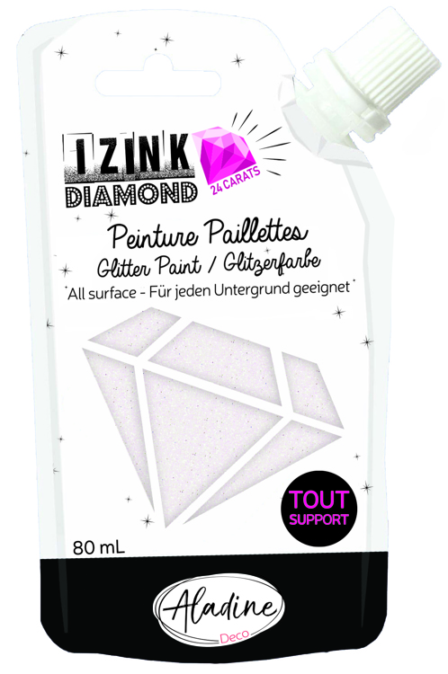 IZINK Diamond glitterverf/pasta 24 karaat- 80 ml, parelmoer