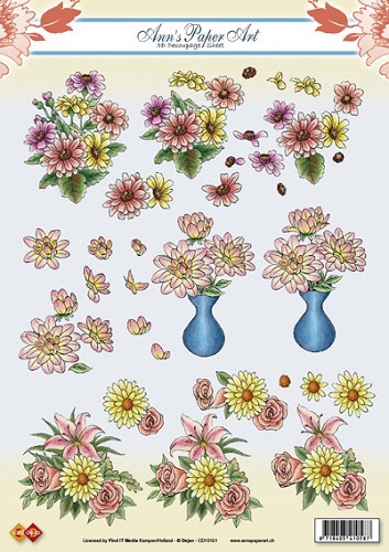 3D Knipvel - Ann`s Paper Art - Flower Dahlia