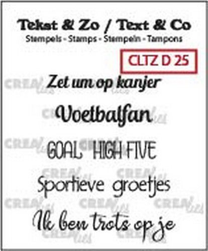 Crealies Clearstamp Tekst&Zo voetbal teksten (NL) CLTZD25 6x 38mm