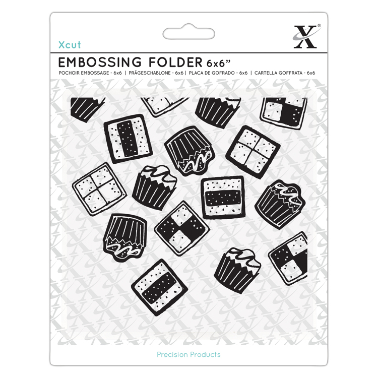Embossing Folder 6x6"- Sweet Treats Mini Cakes