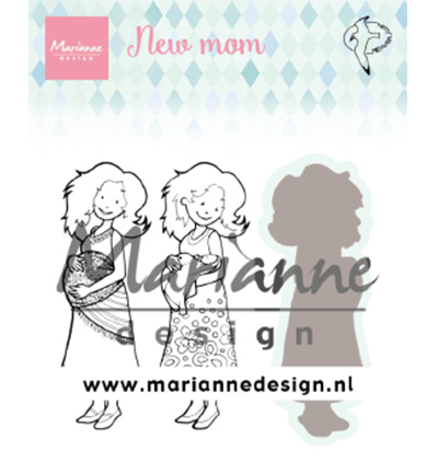 Marianne Design mallen en stempels HT1651 Hetty's New Mom