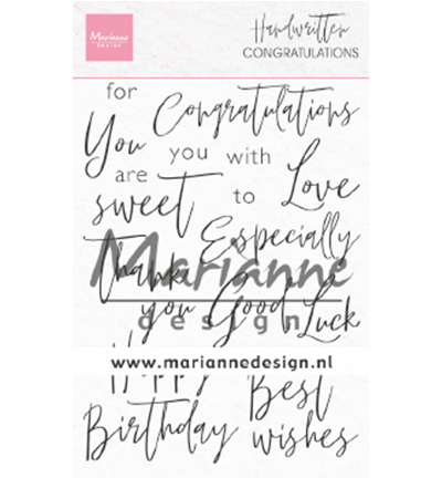 Marianne Design stempels CS1052 Handwritten - Congratulations