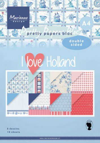 Marianne Design Pretty Papers Bloc I love Holland