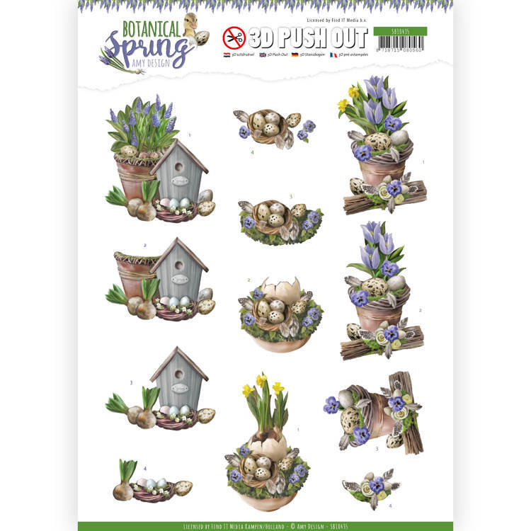 3D Pushout - Amy Design - Botanical Spring - Spring Arrangement