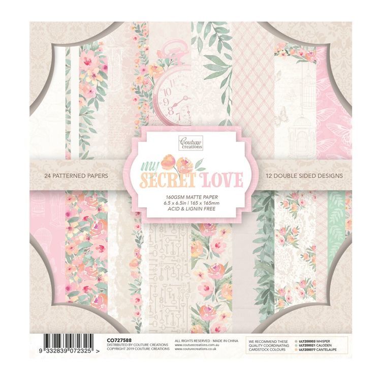 My Secret Love 6.5 x 6.5 Paper Pad (24 sheets)