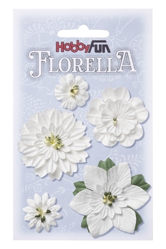 FLORELLA-Blüten weiss, 2-5cm