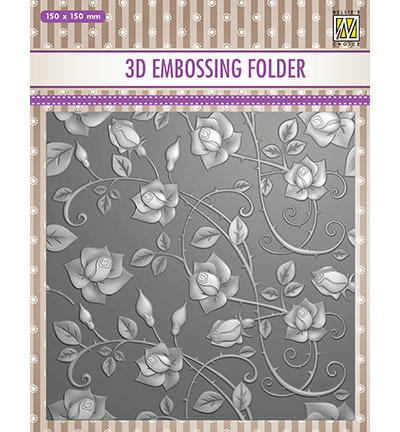 Nellies Choice 3D Embosfolder Roses