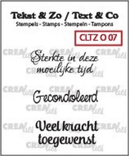 Crealies Clearstamp Tekst&Zo Overlijden 7 (NL) 33 mm CLTZ O07