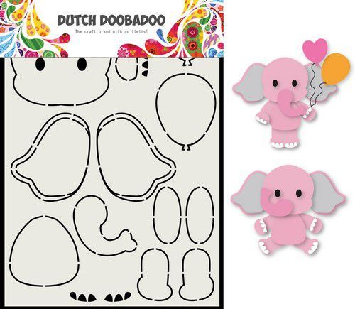 Dutch Doobadoo Card Art Olifant A5 470.713.795 (06-20)