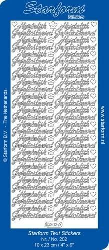 Starform Stickers Text NL: Hartelijk Gefeliciteerd 3 (10 PC) - Gold  - 0202.001 - 10X23CM