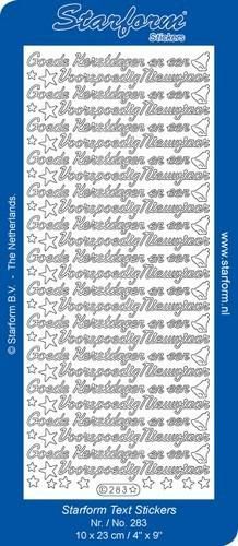 Starform Stickers Text NL Goede Kerstdagen/ Gelukkig N (10 PC) - Zilver - 0283.002 -