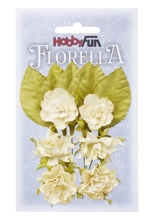 FLORELLA-Blüten&Blätter creme, 3cm