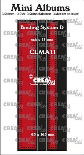 Crealies mallen Mini Albums  Bindsysteem D CLMA11 63x165 mm (08-20)